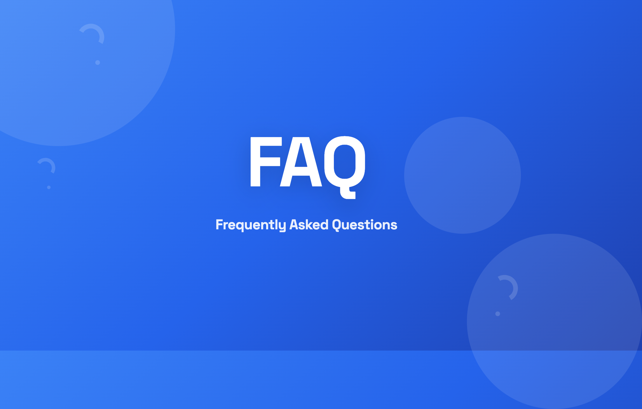 Frequently asked questions