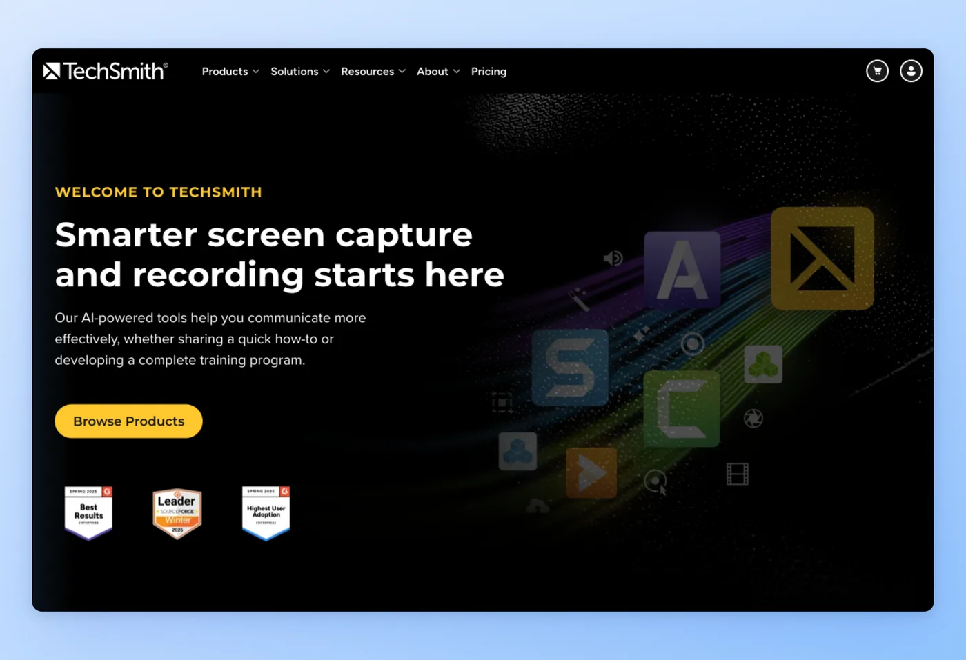 Screenshot of Camtasia interface