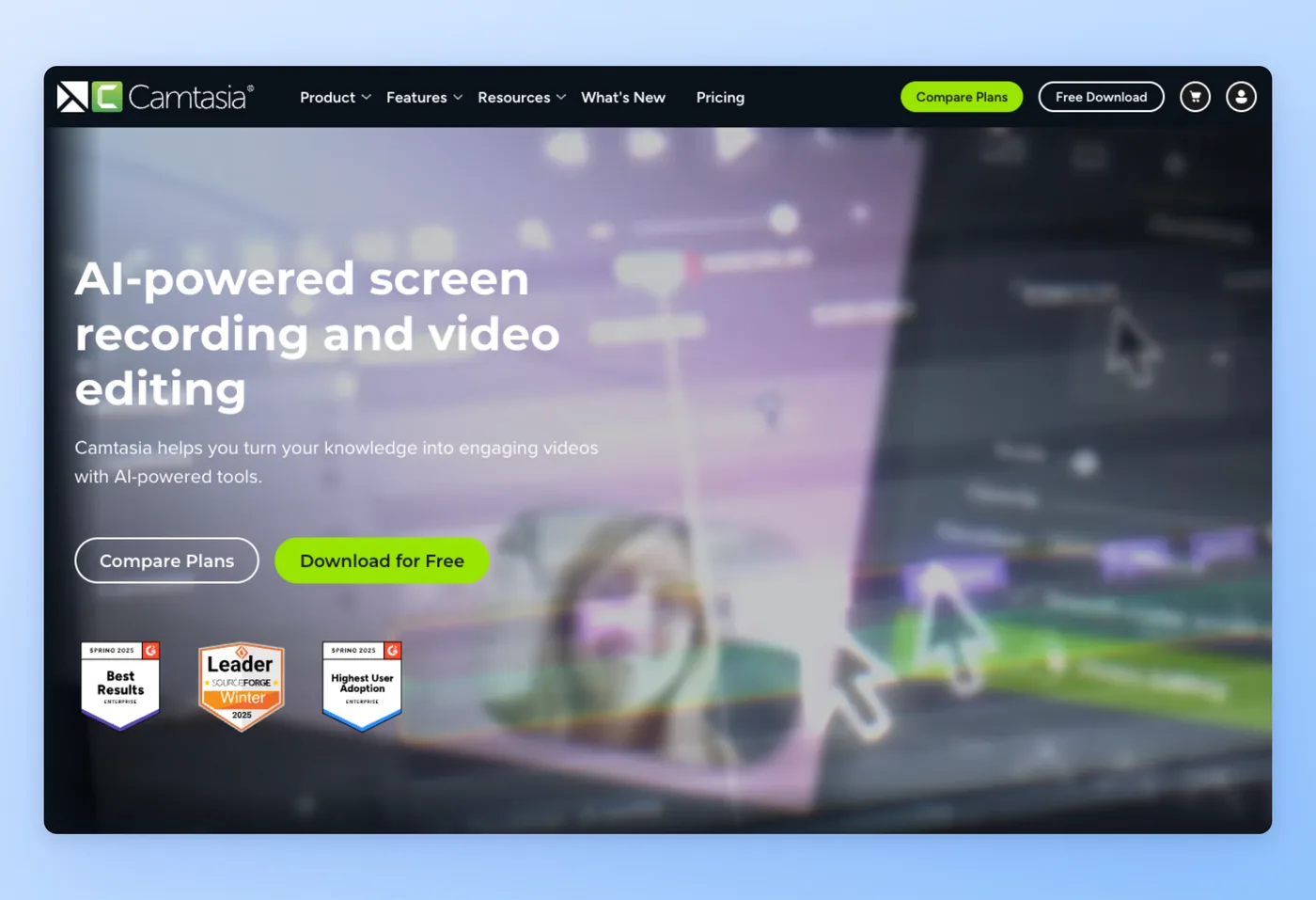 Screenshot of Camtasia interface