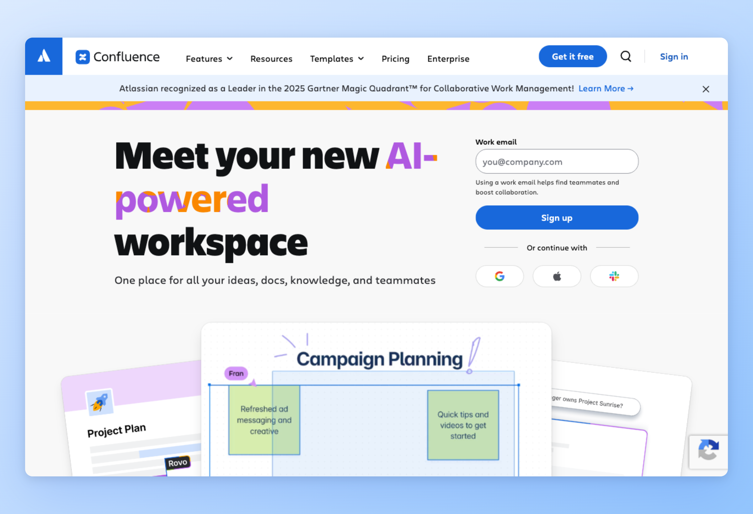 Screenshot of Confluence interface