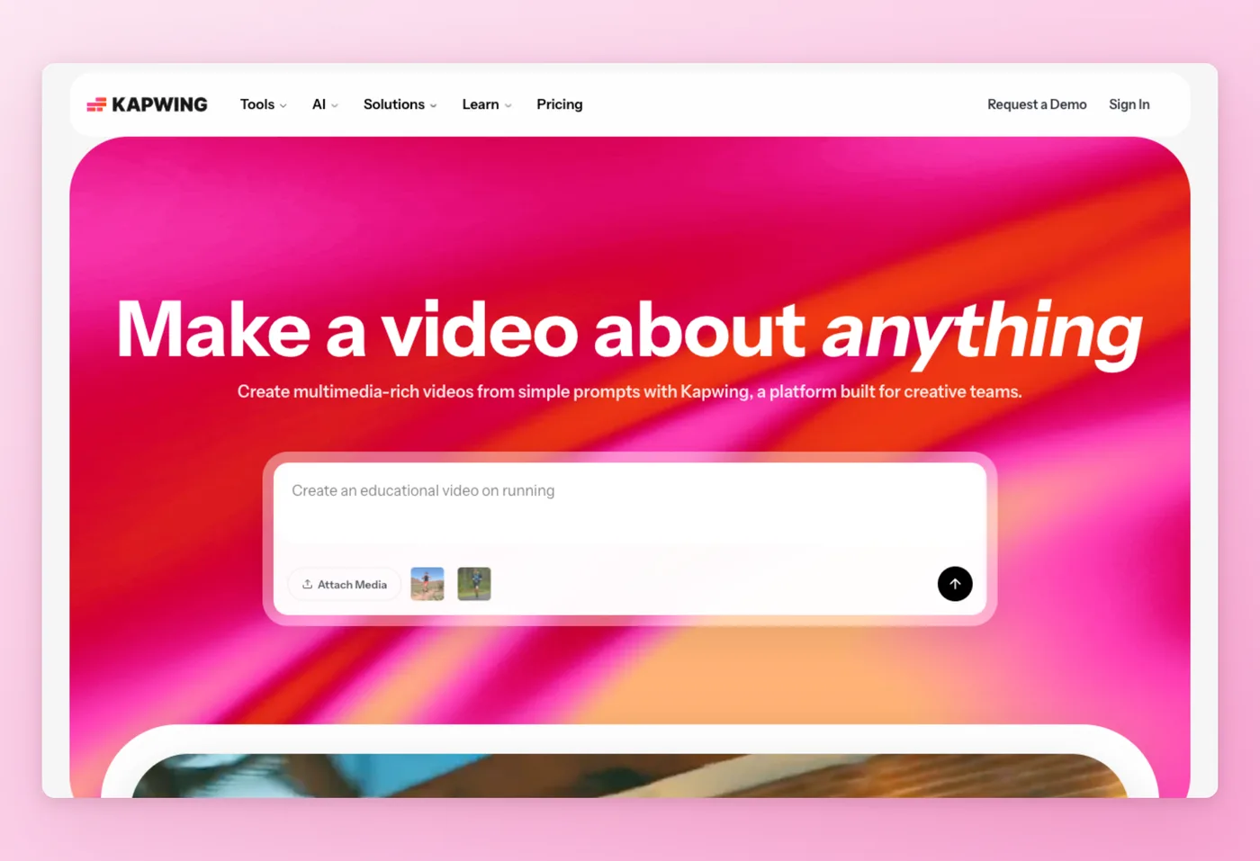 Screenshot of Kapwing interface