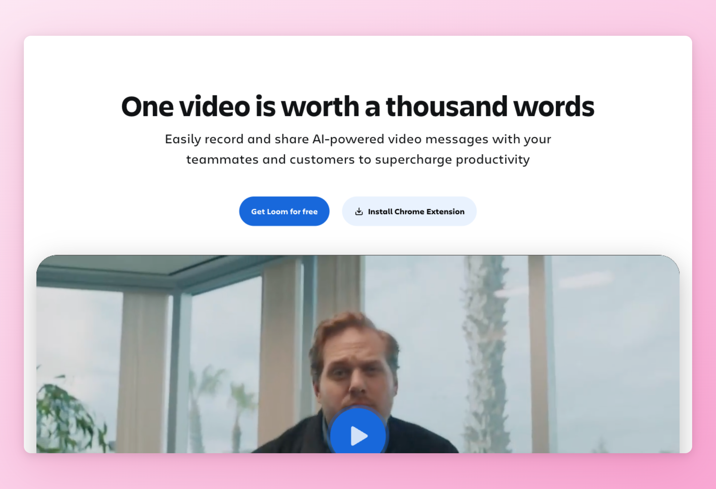 Screenshot of Loom interface