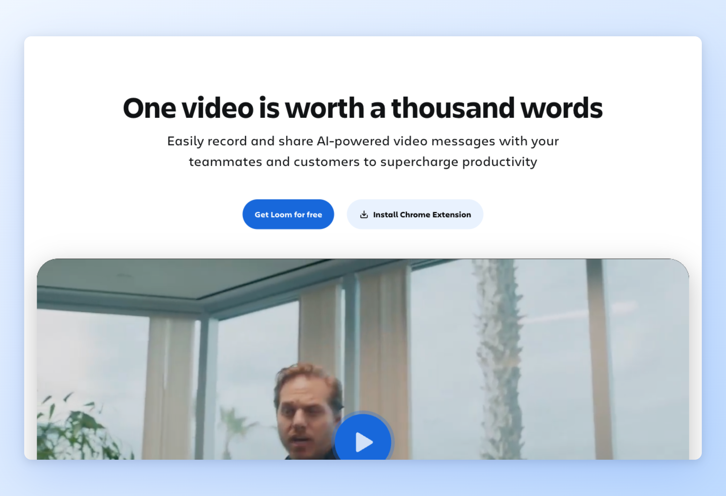 Screenshot of Loom interface