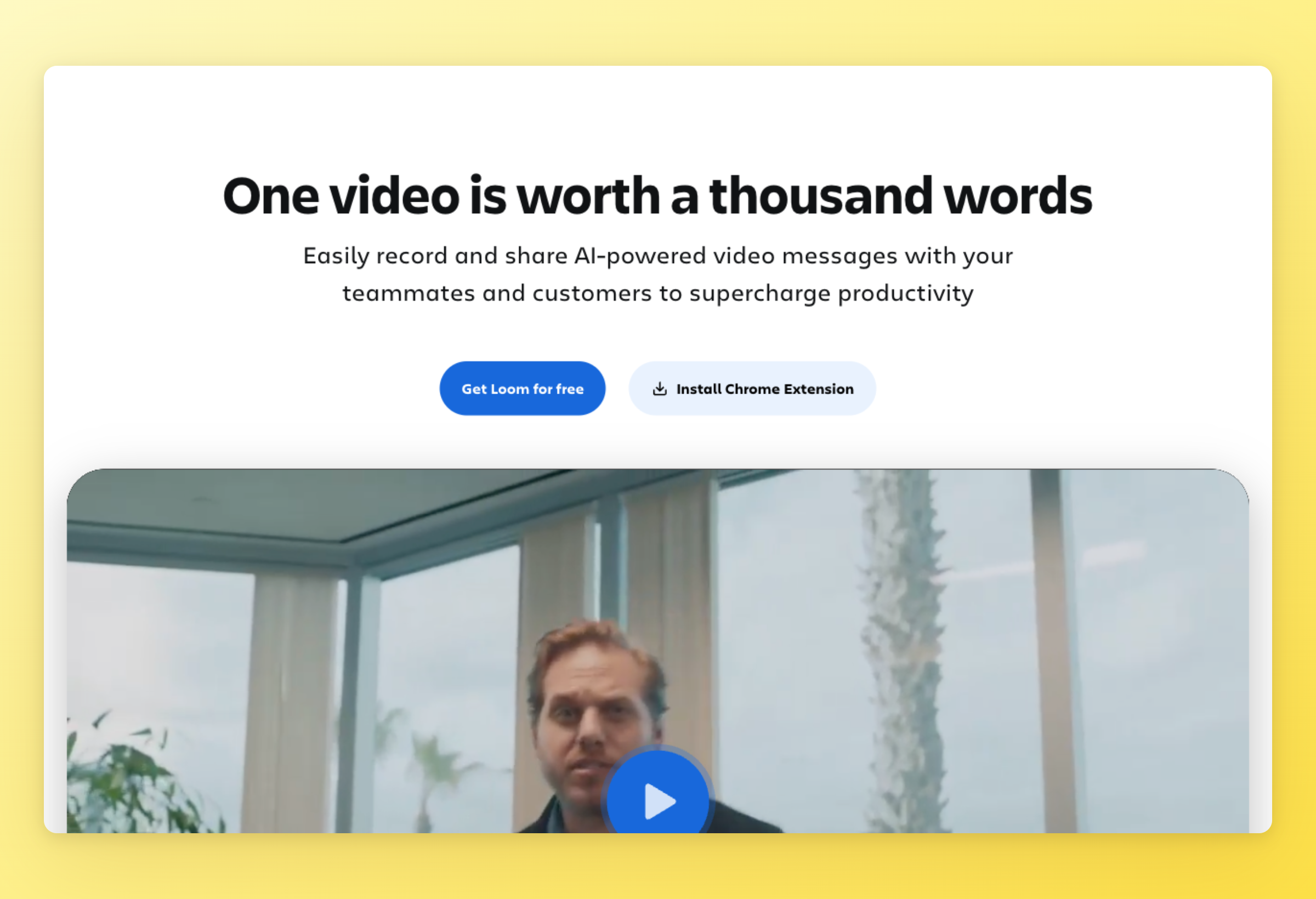 Screenshot of Loom interface