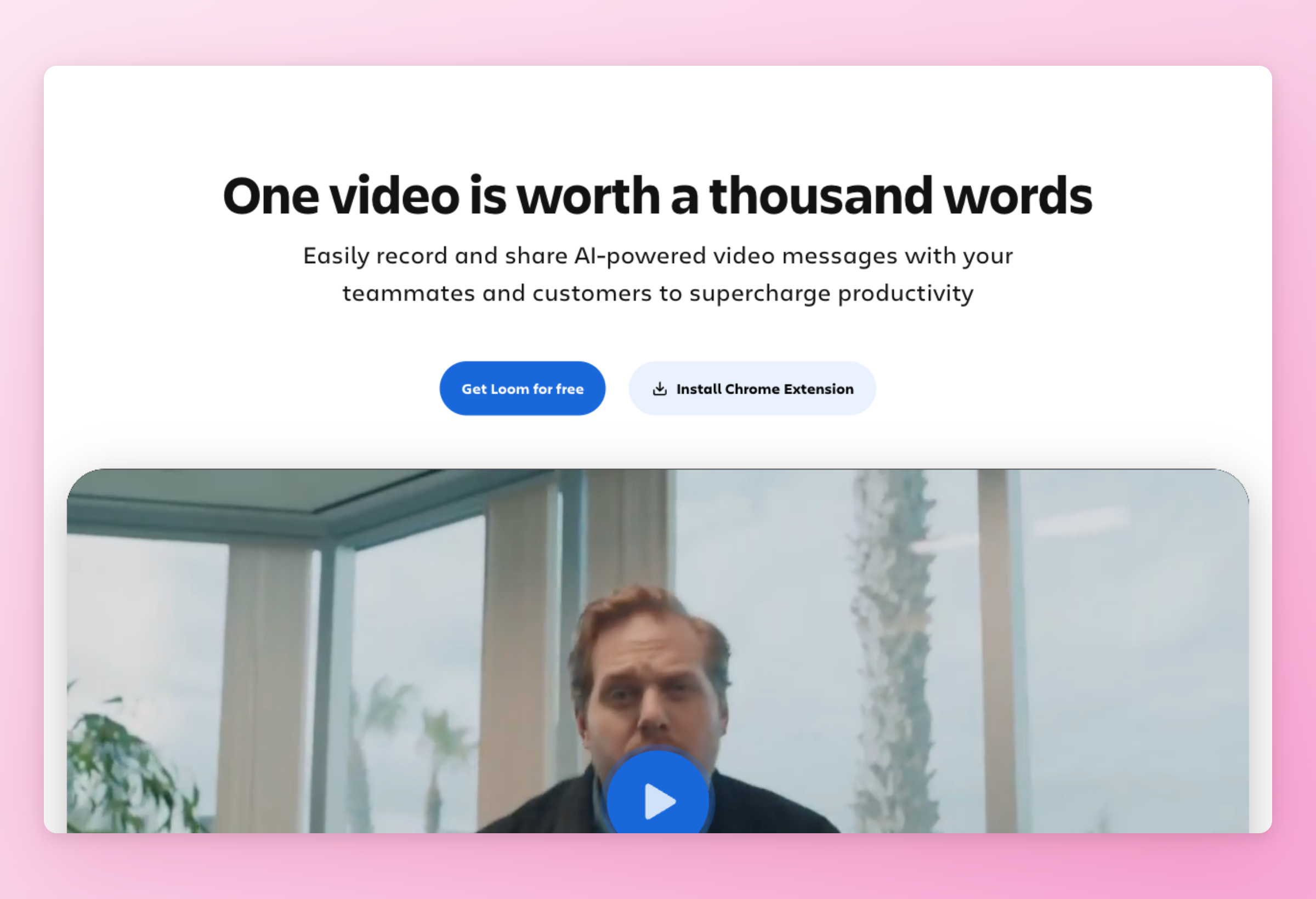 Screenshot of Loom interface