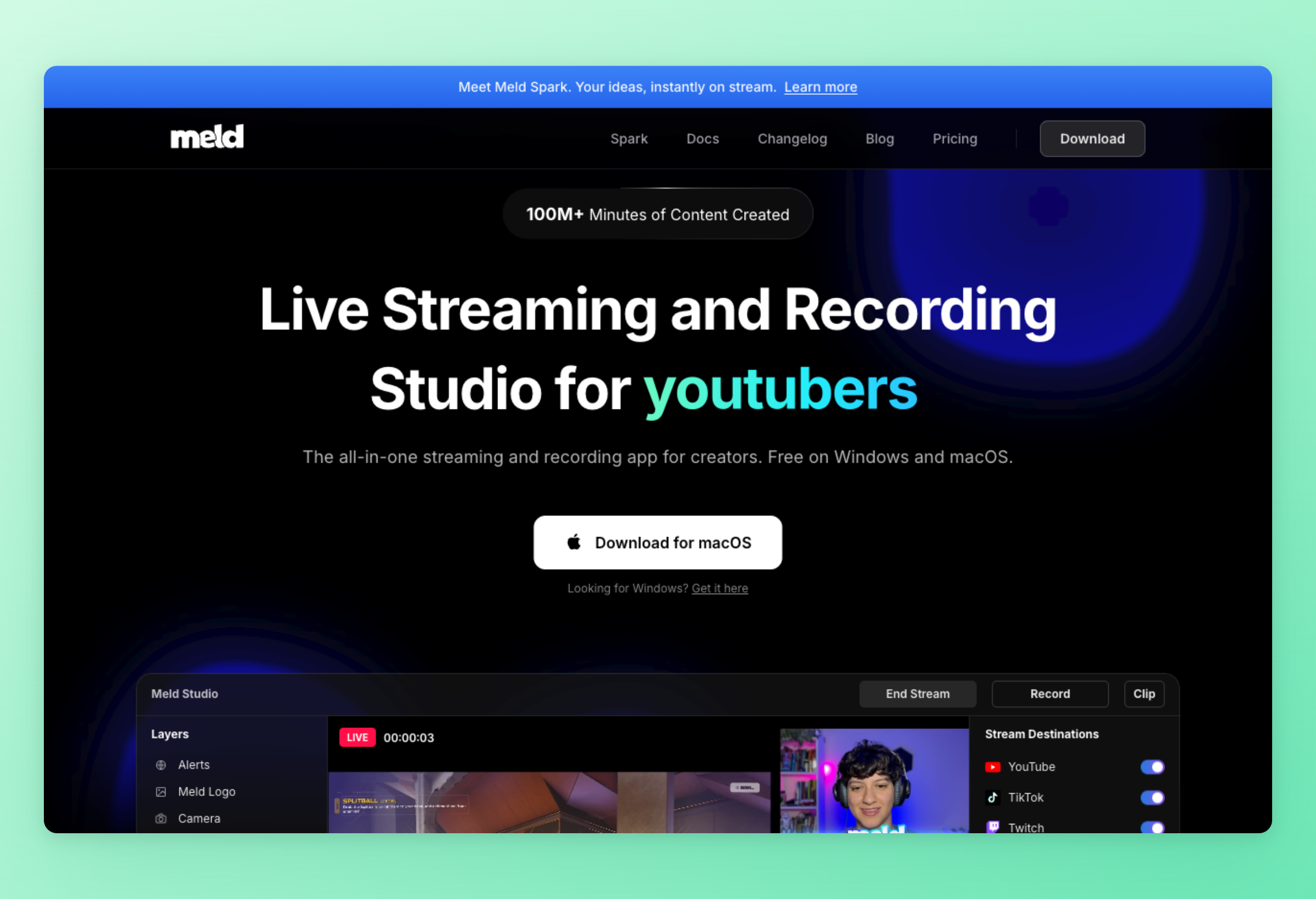 Screenshot of Meld Studio interface