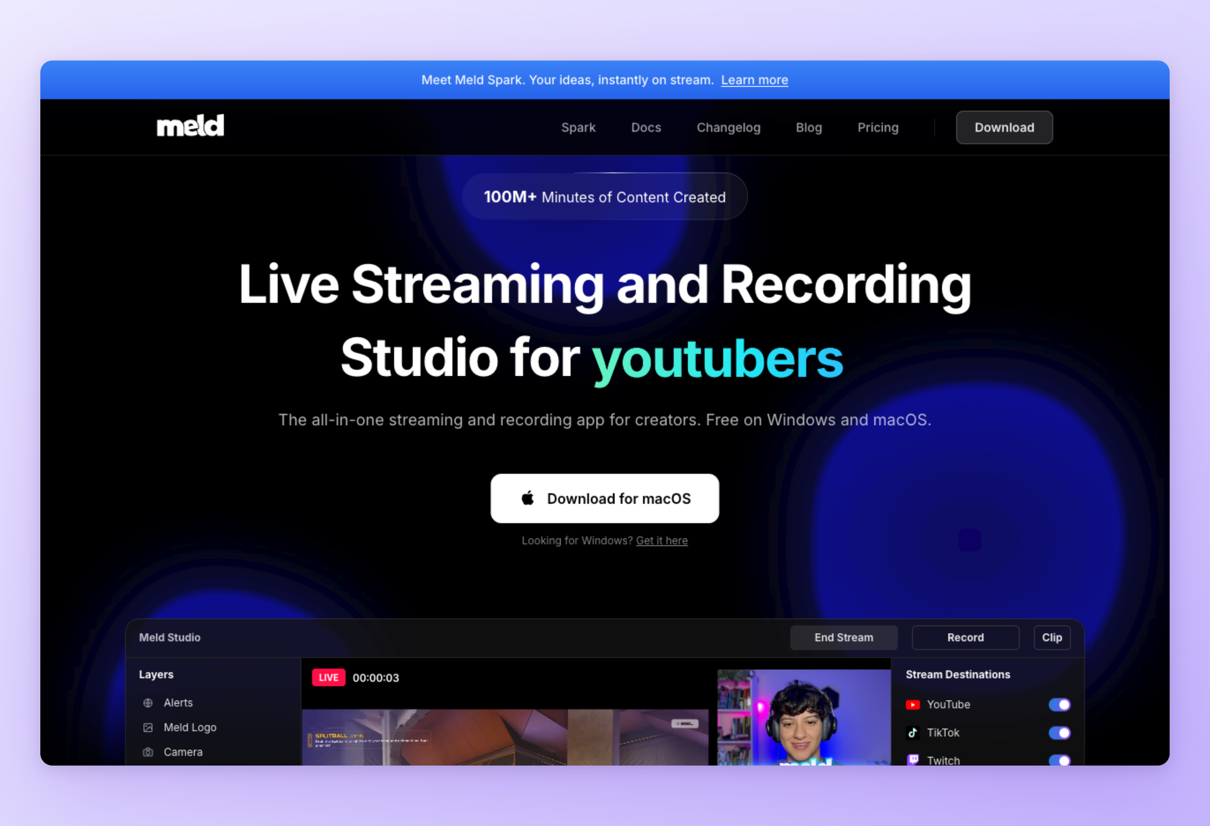 Screenshot of Meld Studio interface
