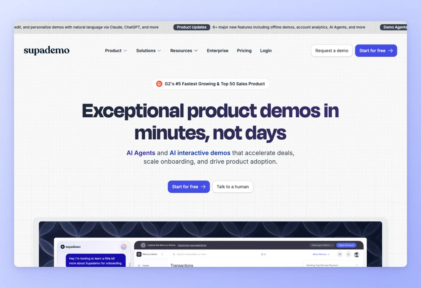 Screenshot of Supademo interface
